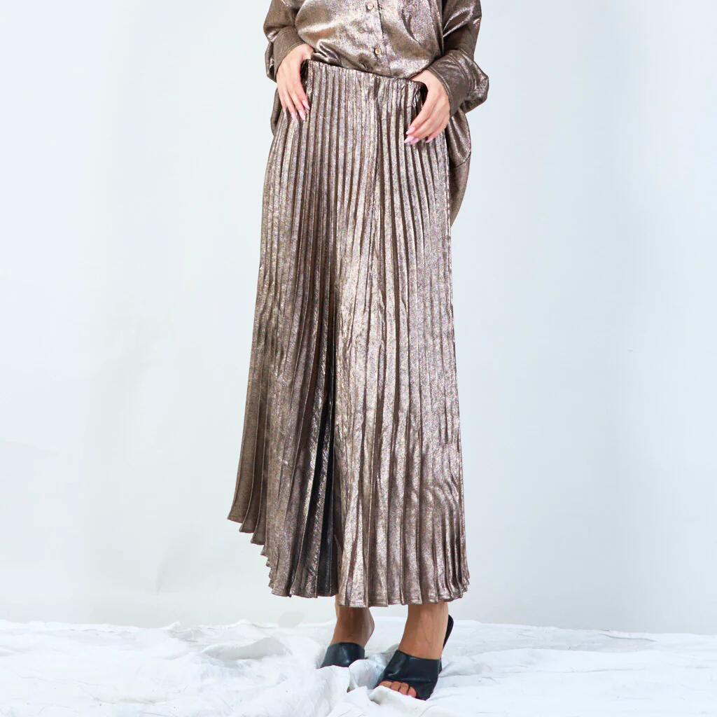 jupe metallique brillante cafe Letzshop