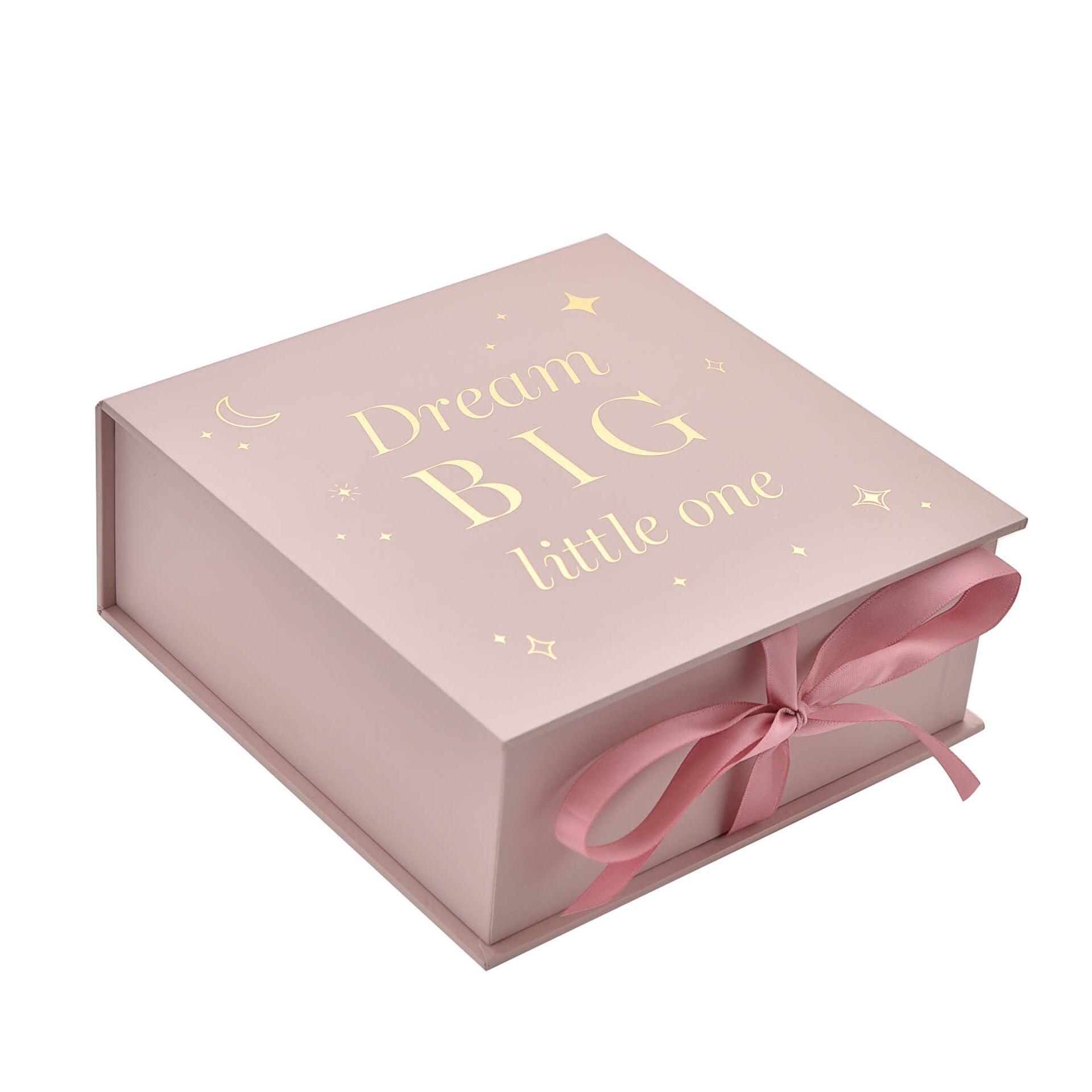 Dream Big Pink Baby Keepsake Box