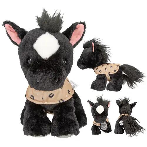 Miss Melody Plush Horse Black Angel 20 cm