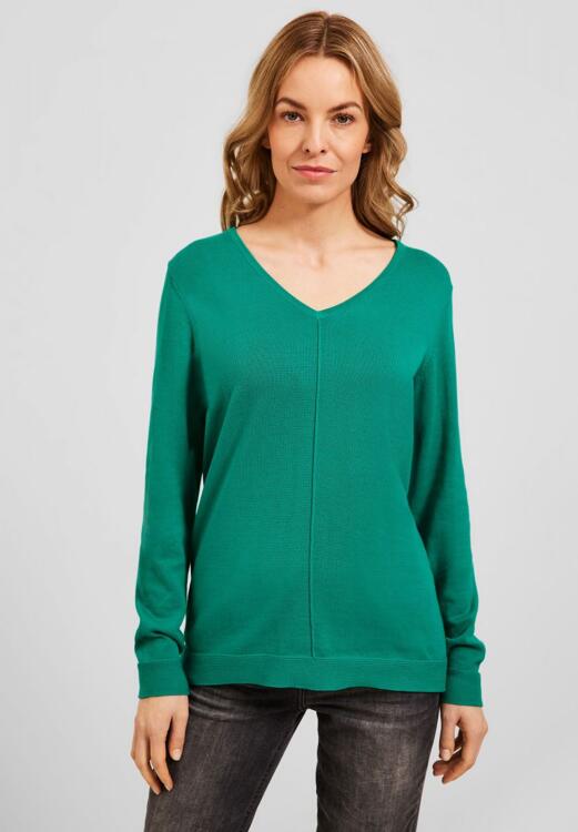 Cecil V-neck sweater - green (14405) - XS | Letzshop