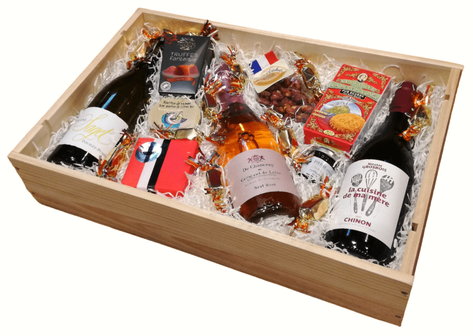 Vignobles de la Loire' Gourmet Gift Wooden Box 