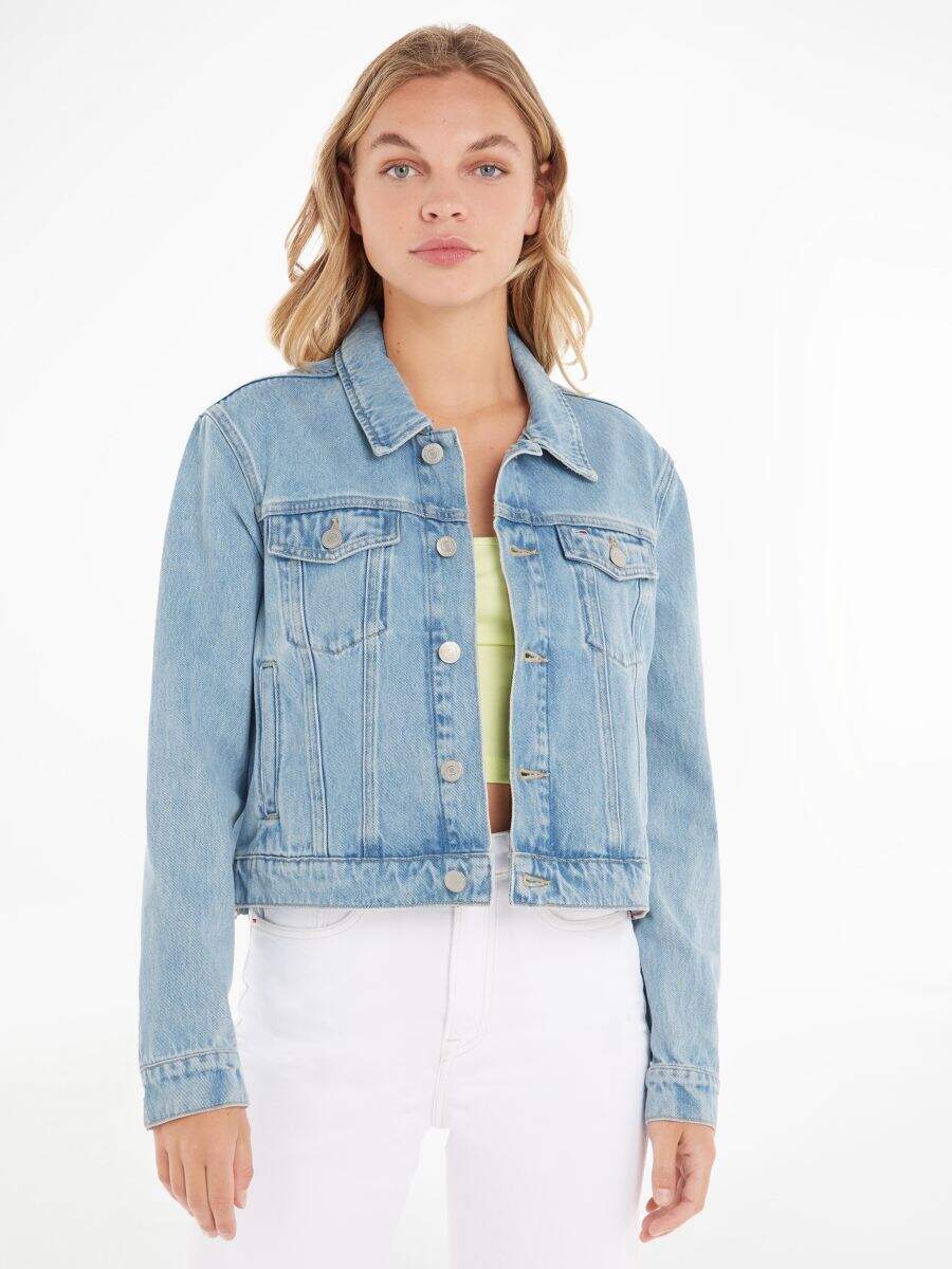 Tommy Jeans TJ Izzie Slim Fit Denim Jacket | SportsDirect.com USA