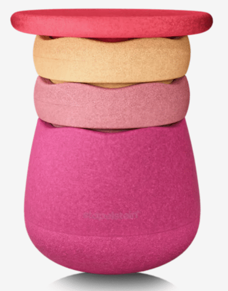 Stapelstein Dynamic all – Modular stool for movement and concentration for all ages Color: Flowers