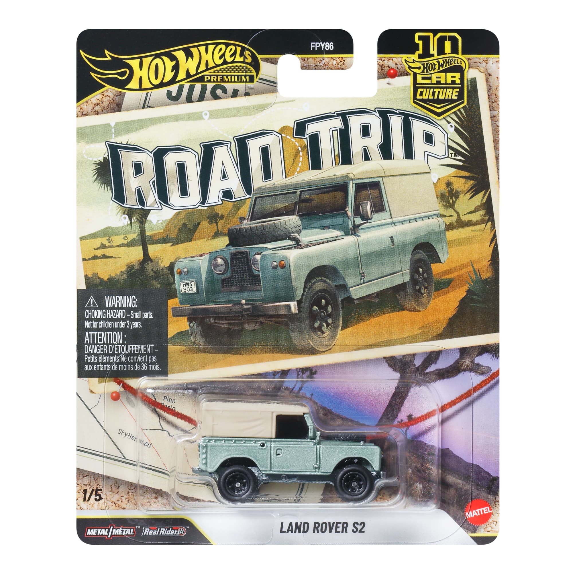 Hot Wheels Premium - #FPY86 JKF06 - Land Rover S2 - Road Trip - 1/64