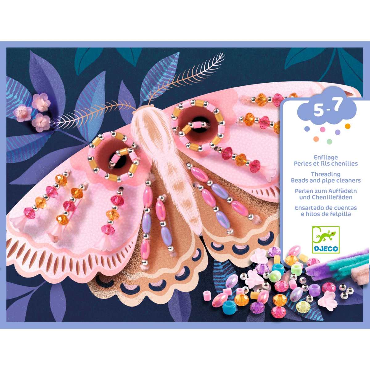 Perles et fils de chenille