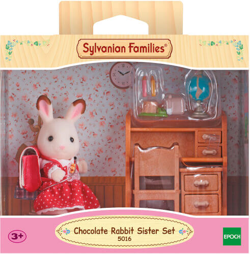 Sylvanian Families Le bébé lapin chocolat et lit