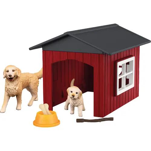 schleich® FARM WORLD 42722 Cabane pour chien avec des Golden Retrievers