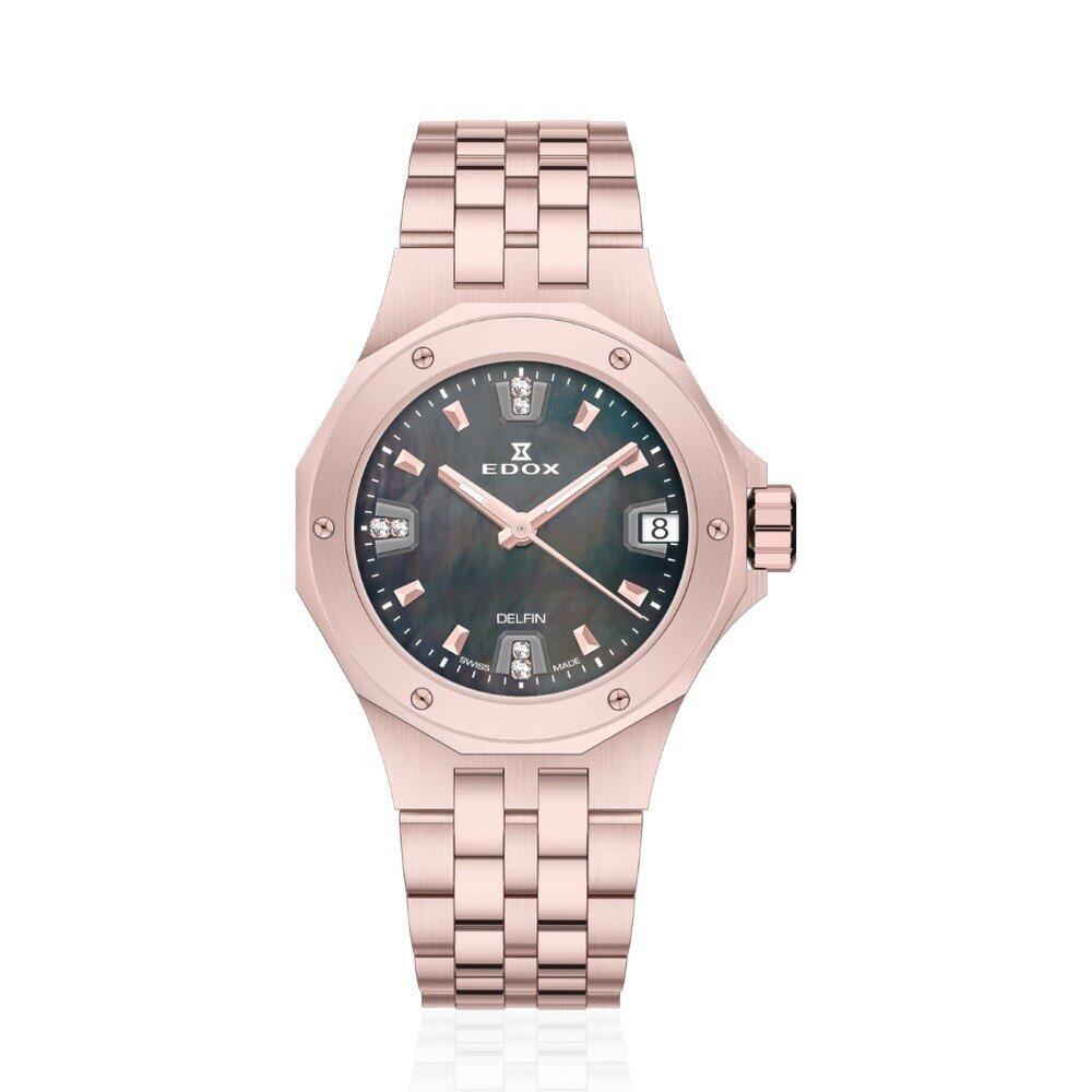 Edox - 53100 37RM NANRND - Women's Wristwatch - Quartz - Delfin Diver Diamonds