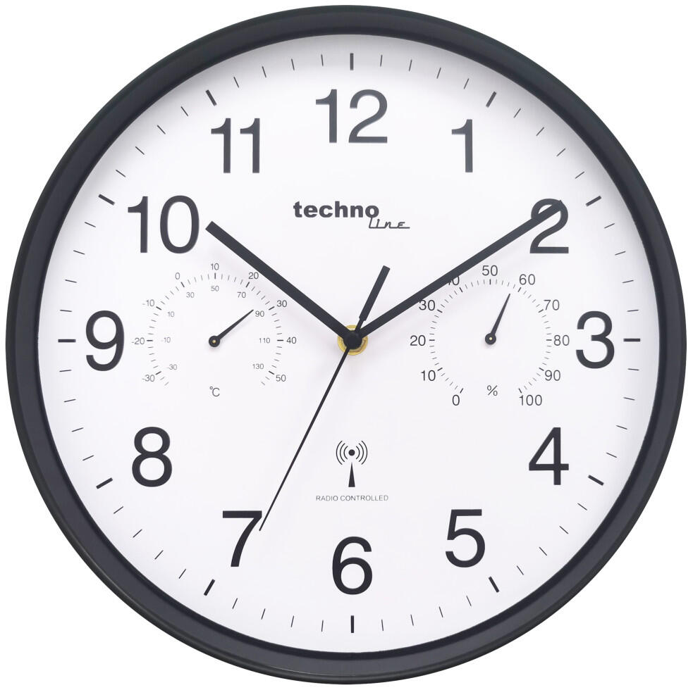 Technoline radio-controlled wall clock WT 8945 black