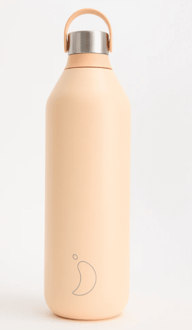 Chilly´s Series2, 1000 ml, bouteille isotherme à double paroi sous vide en acier inoxydable, maintien au chaud et au froid pendant 12/24 h, couleur : orange pêche