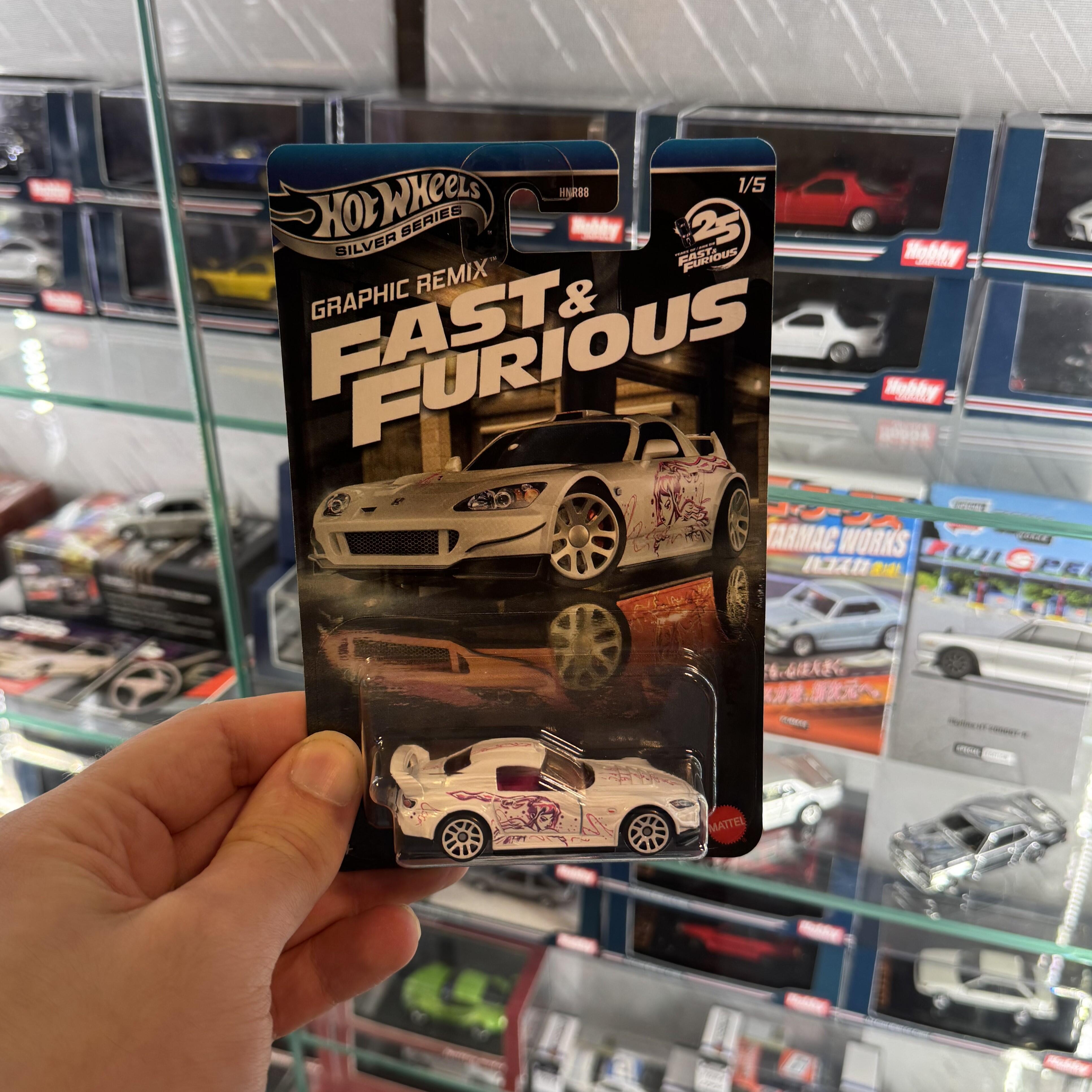 Hot Wheels Silver Series - #HNR88 JBY44 - Honda S2000 - Graphics Remix Fast & Furious - 1/64