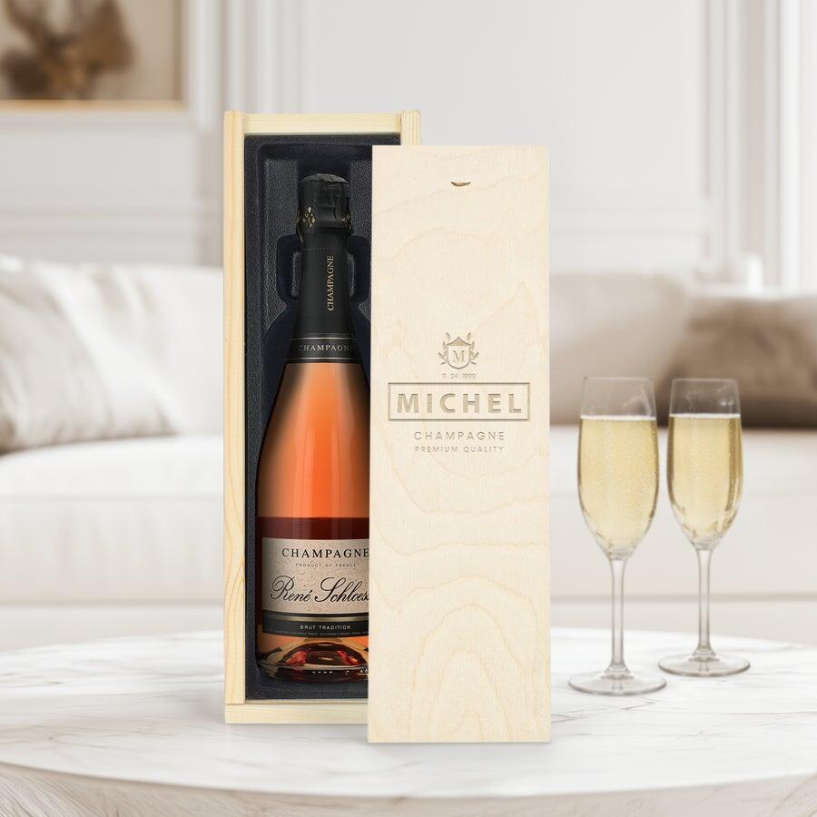 Personalized Rosé Champagne René Schloesser