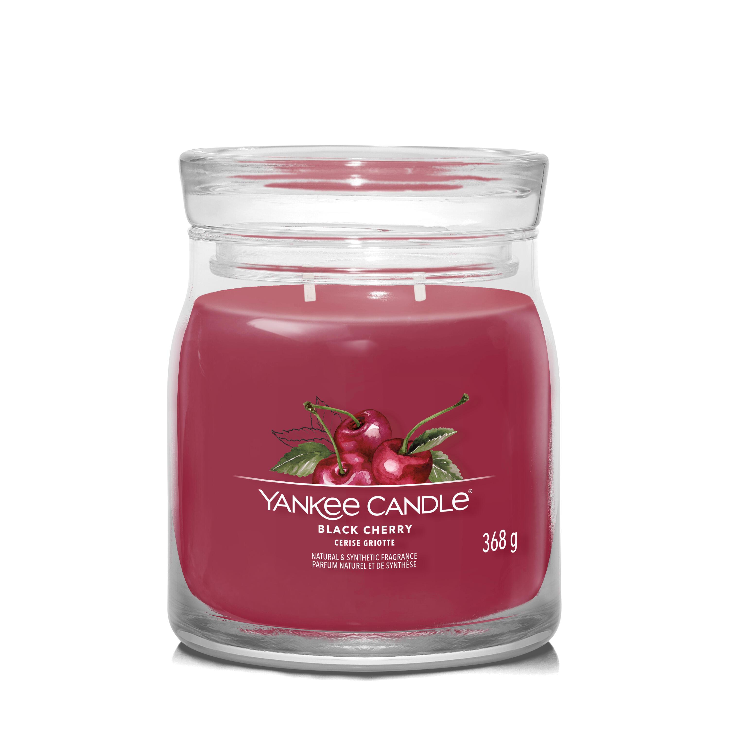 YANKEE CANDLE BLACK CHERRY MEDIUM JAR