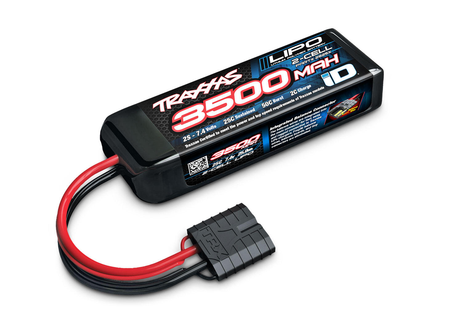 Traxxas 2825X Power Cell LiPo Battery 3500 mAh 7.4V 2S for Traxxas Mini (1:16)