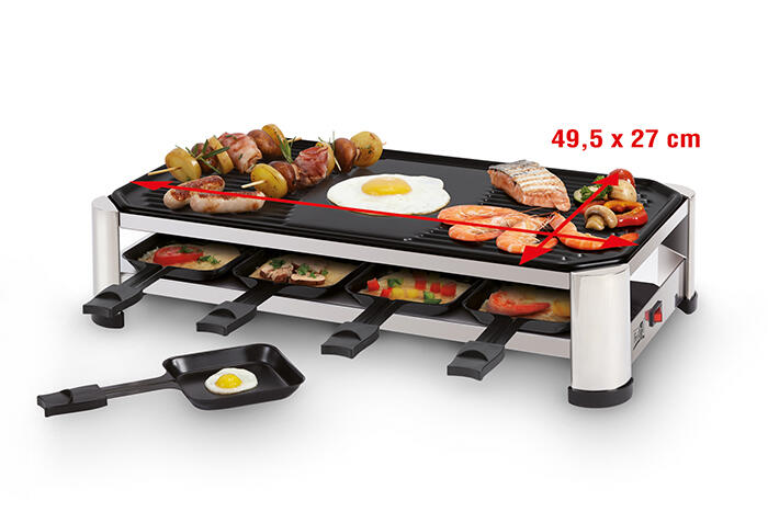 Raclette grill for 8 people