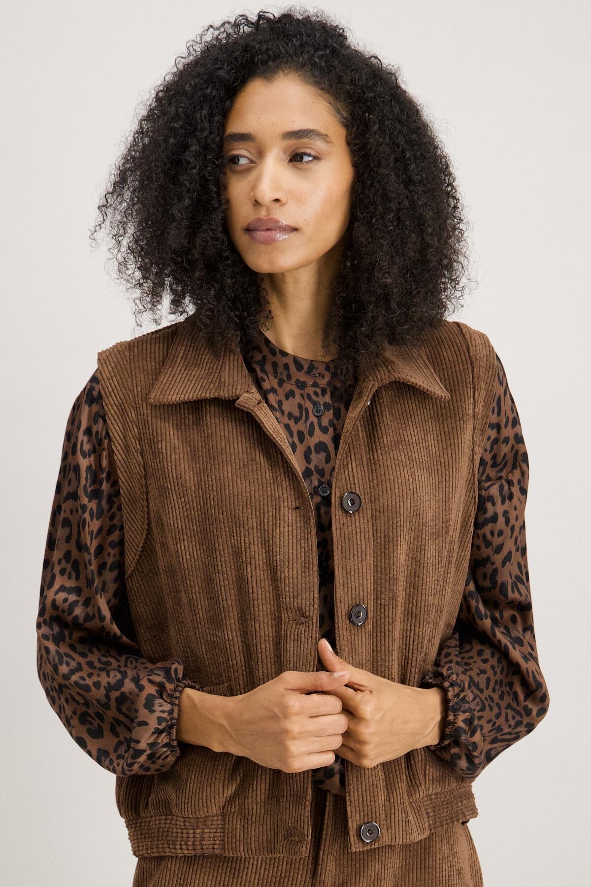 Gilet en velours côtelé