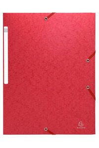 55750E: Chemises à élastiques carte lustrée 3 rabats monobloc - Couleurs assorties