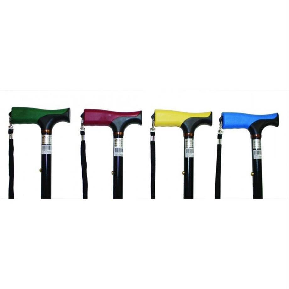 Canne pliante C43 Bi-matiere confort, vert, 80-90 cm, ajustable, max. 110 kg