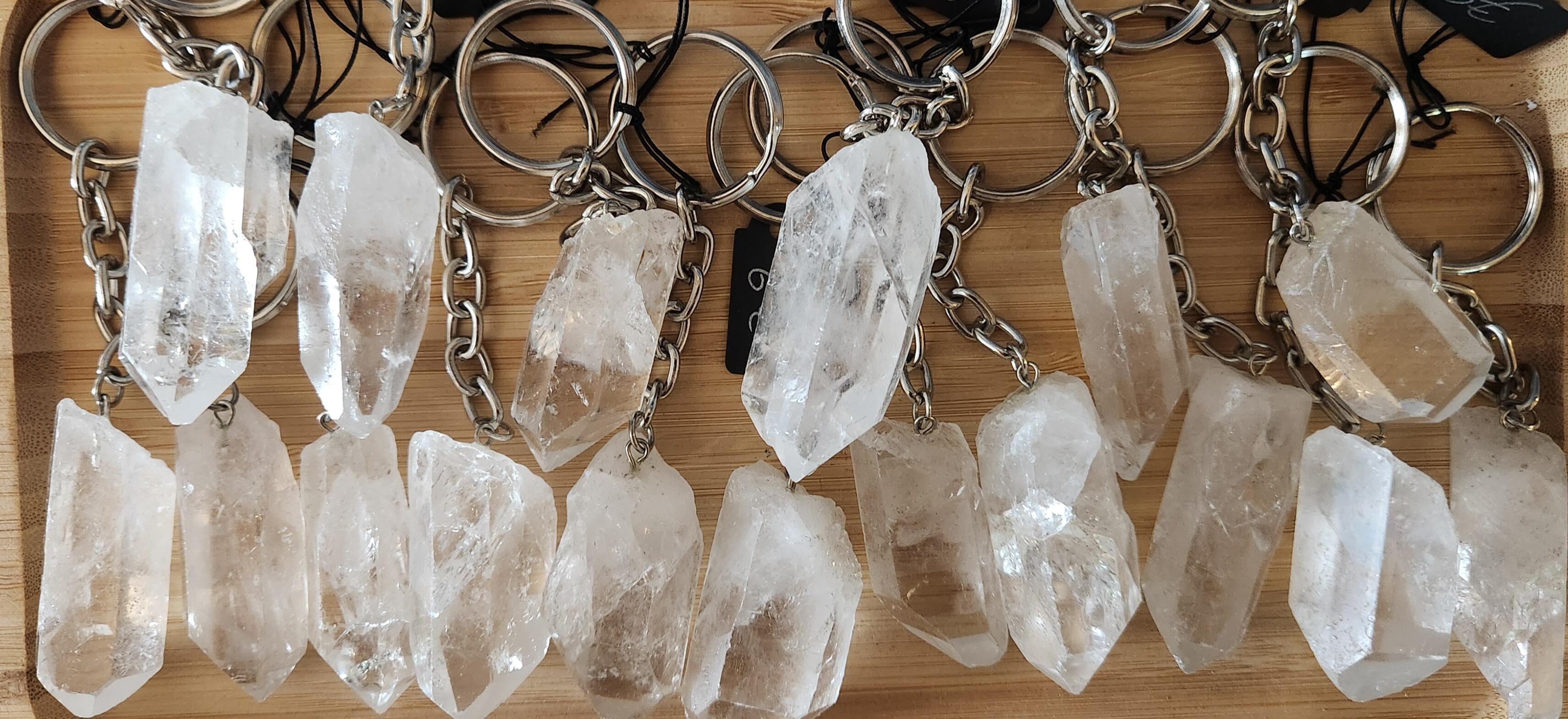 Porte-clés en Cristal de roche