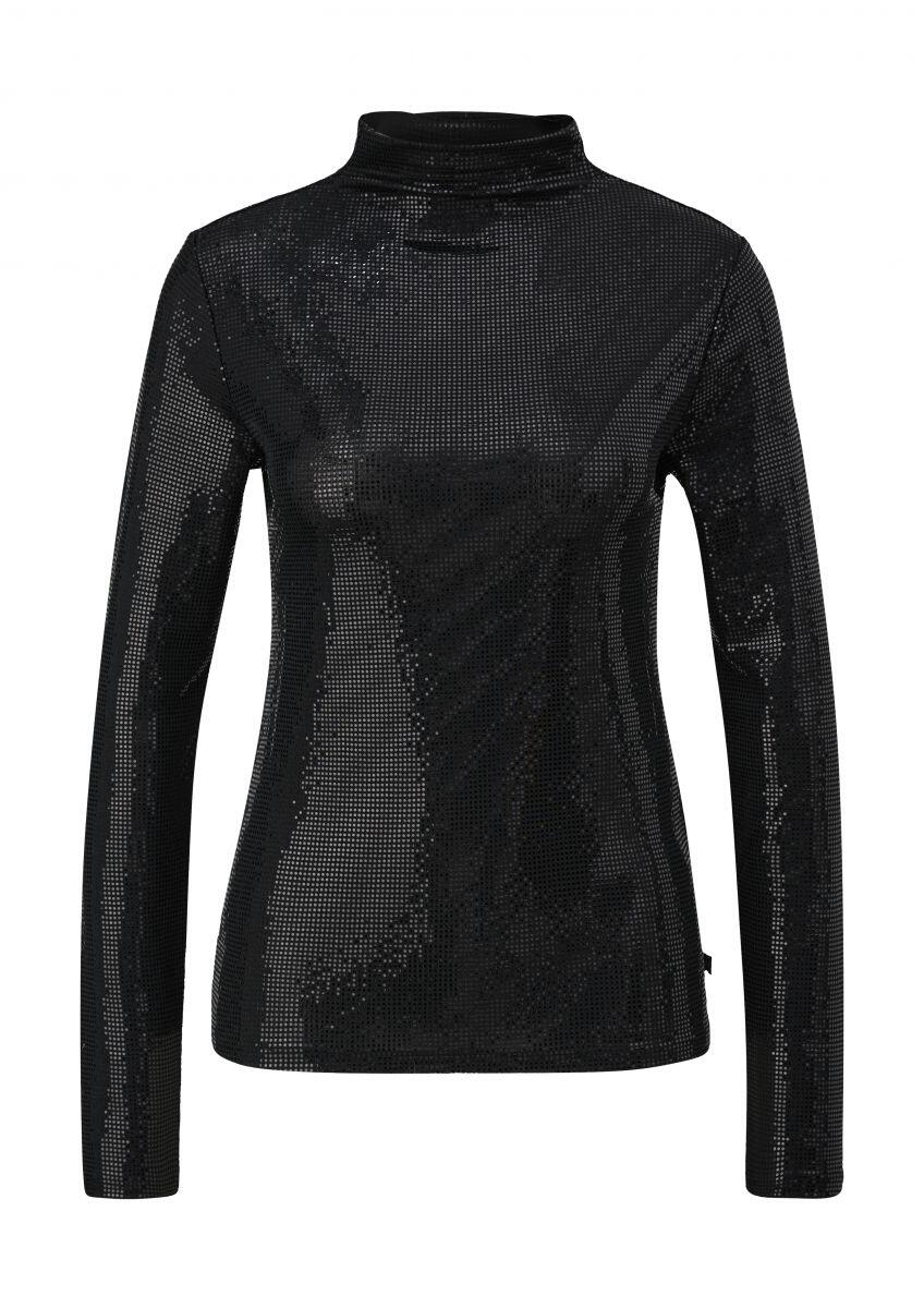 with | Q/S by (9999) - Letzshop - Longsleeve designed sequins black