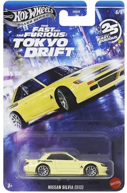 Hot Wheels Silver Series - # HNR88 JKX09 - Nissan Silvia (S13) - The Fast & Furious: Tokyo Drift échelle 1:64