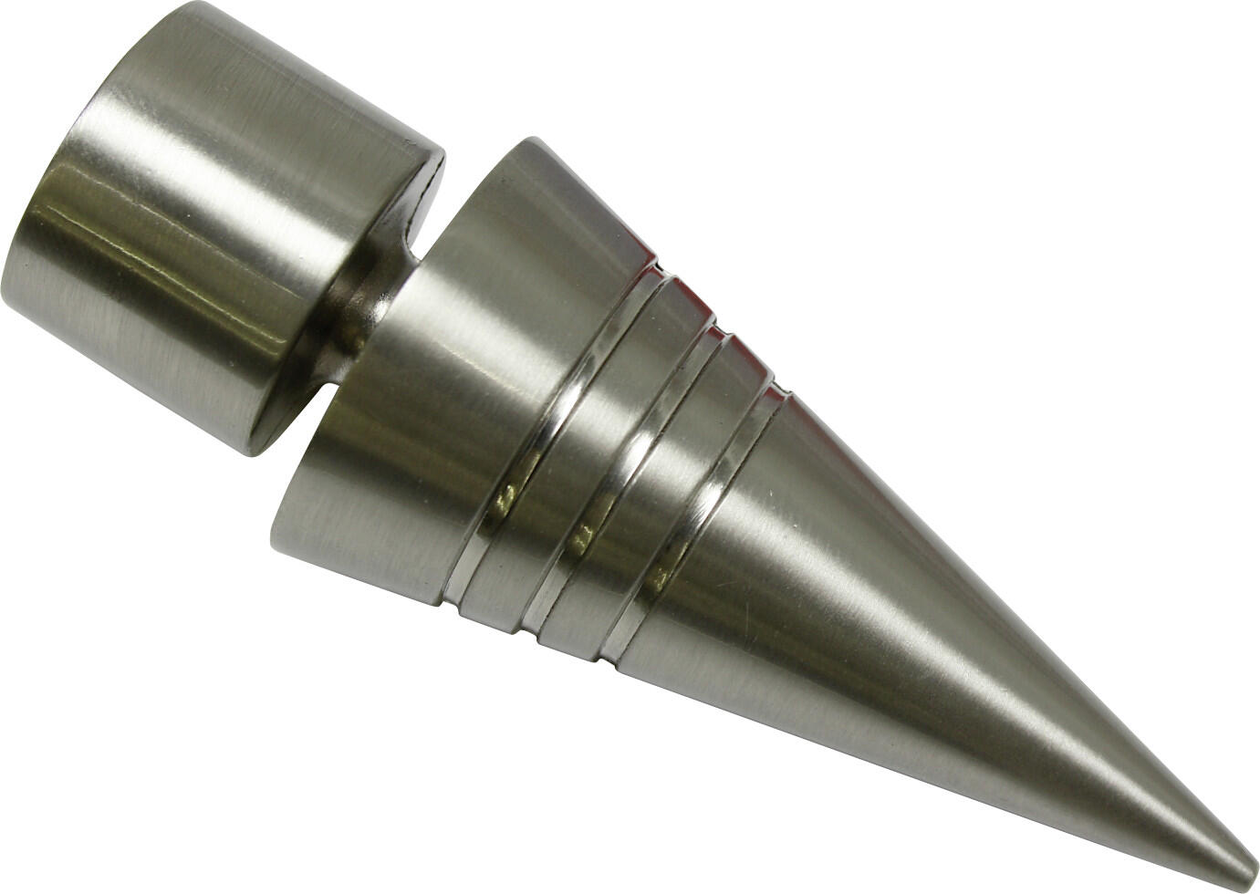 GARDINIA Support Ouvert 25 Mm Aspect 8 Cm Métal Effet Acier Inoxydable - Fixation Robuste Pour Tringles à Rideaux