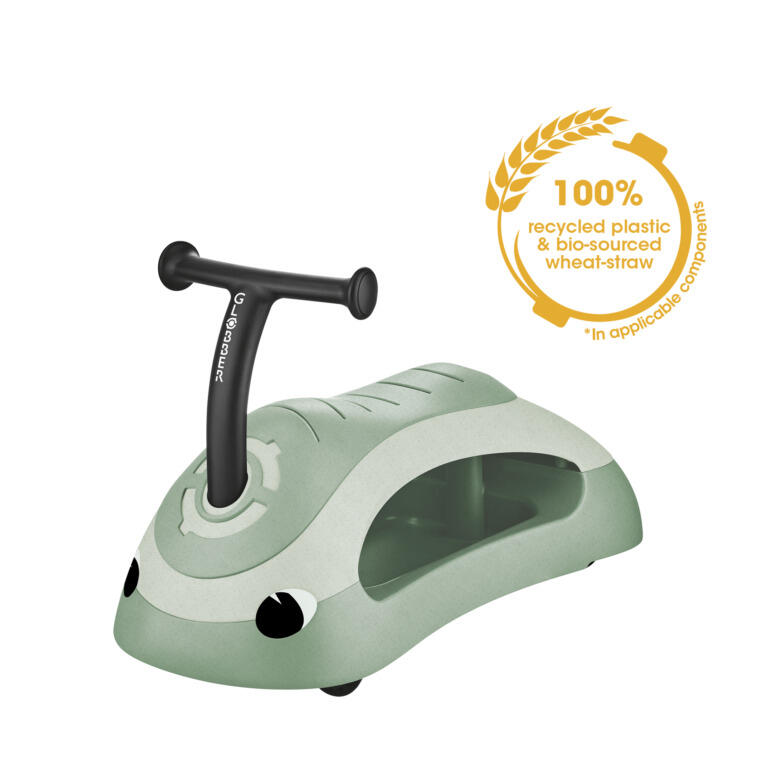 WALK N'ROLL 2 IN 1 ECOLOGIC - voiturette et trotteur d'apprentissage (6-36 mois) - couleur vert pistache - GLOBBER