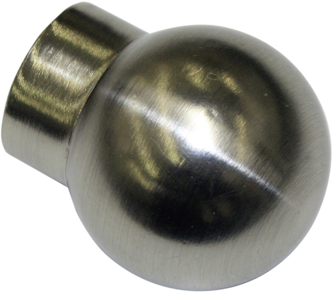 Gardinia Ball End Cap, stainless steel-look, Ø 16/19 mm, 2 pieces