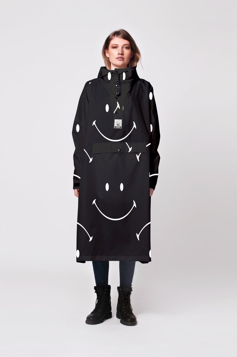 Black top rain coat
