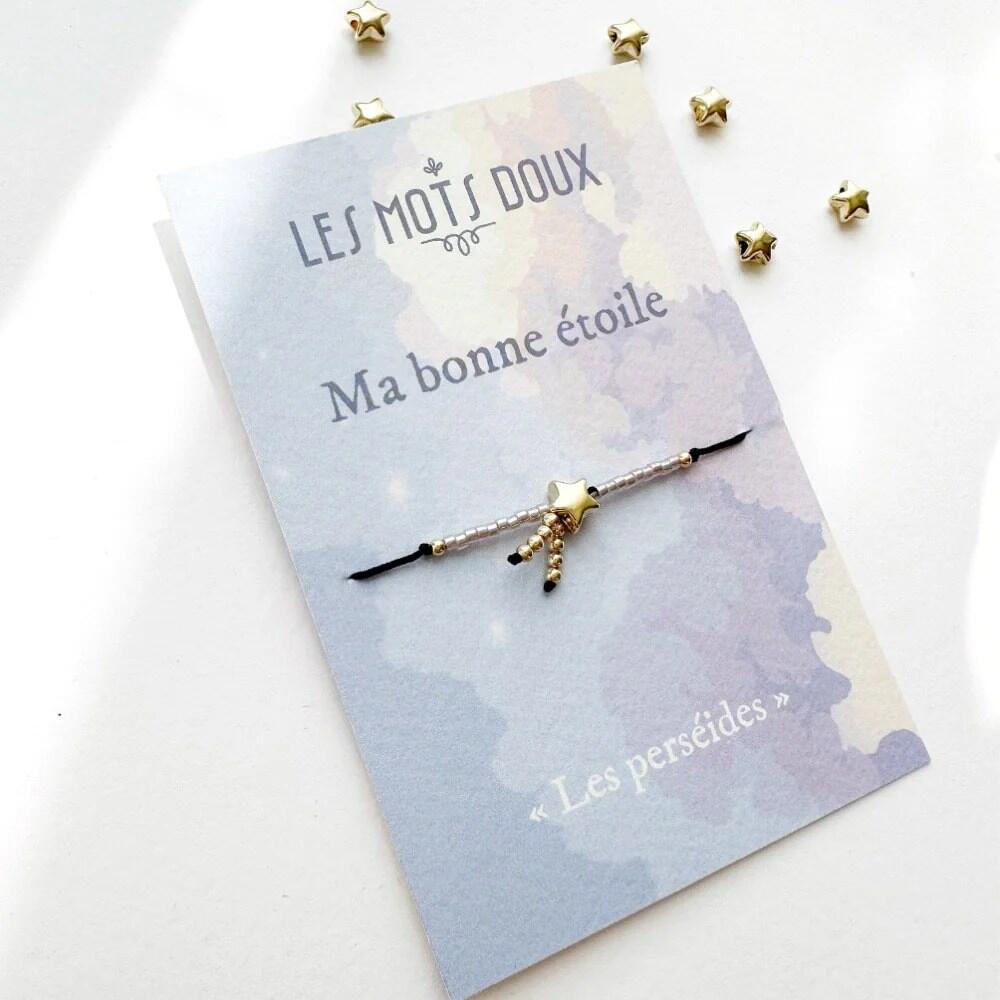 'Les perséides' bracelet rose pâle