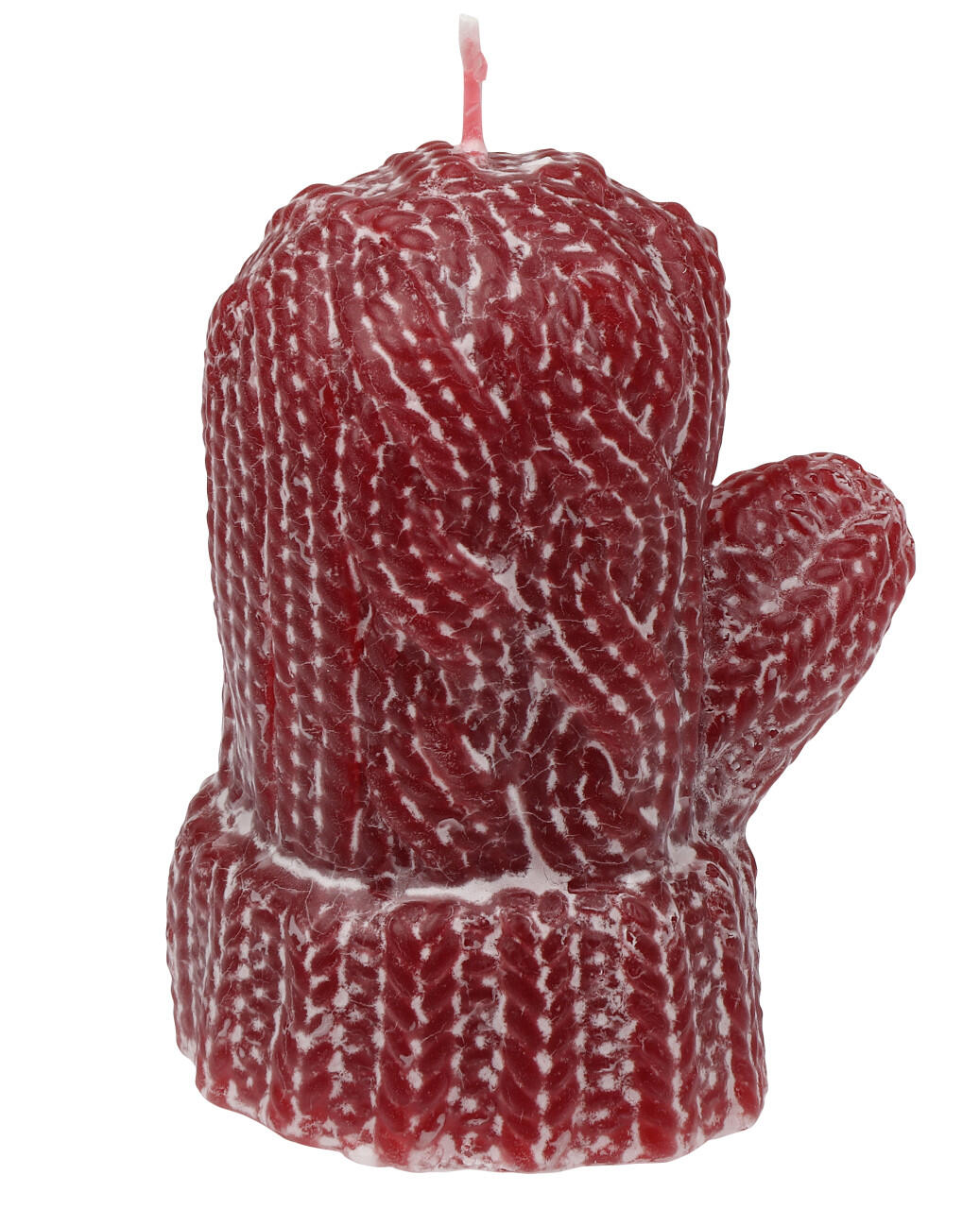 Steinhart glove-shaped figurine candle, 6.5 x 10 cm, antique red
