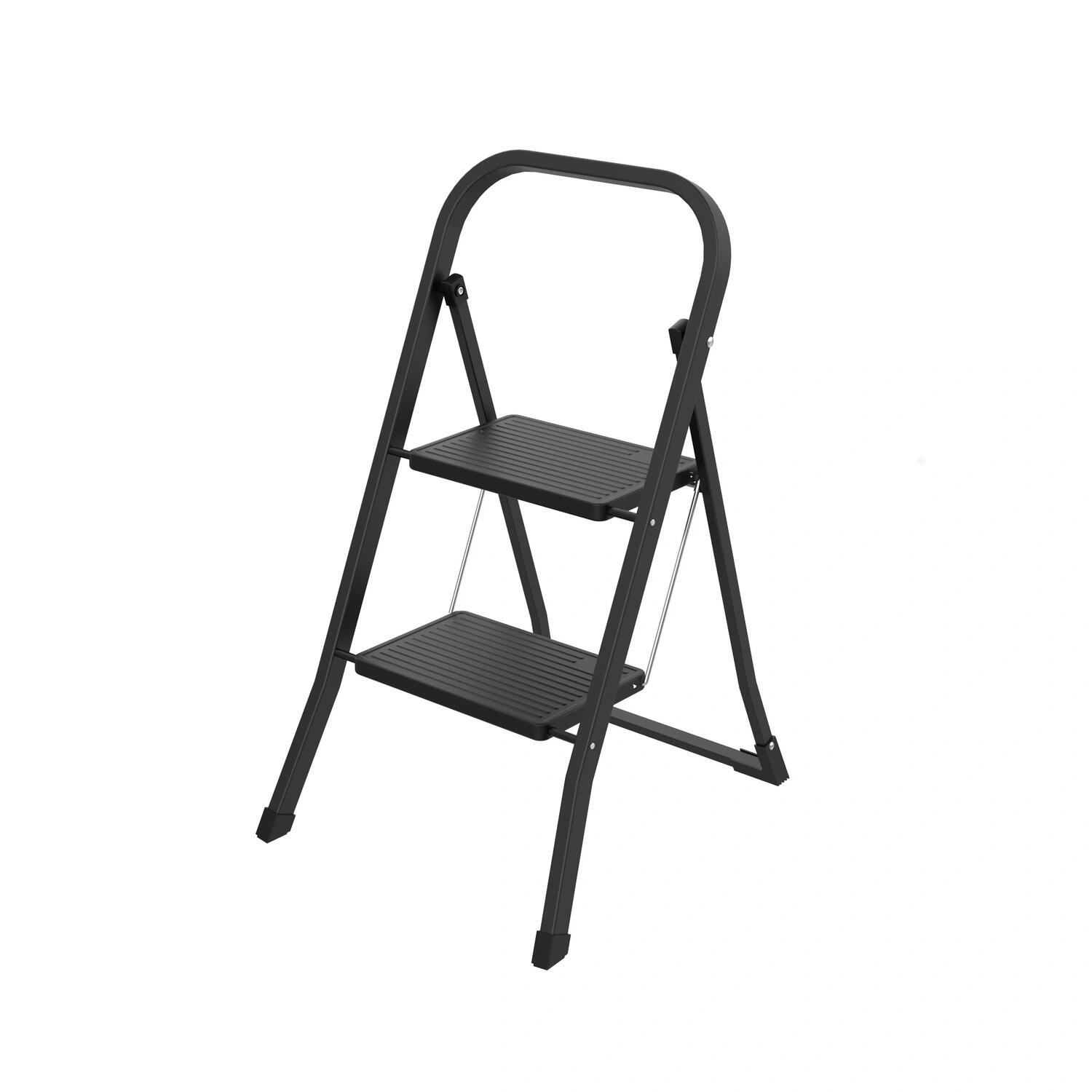 Escabeau pliant, 2 marches, charge maximale : 150 kg, anthracite