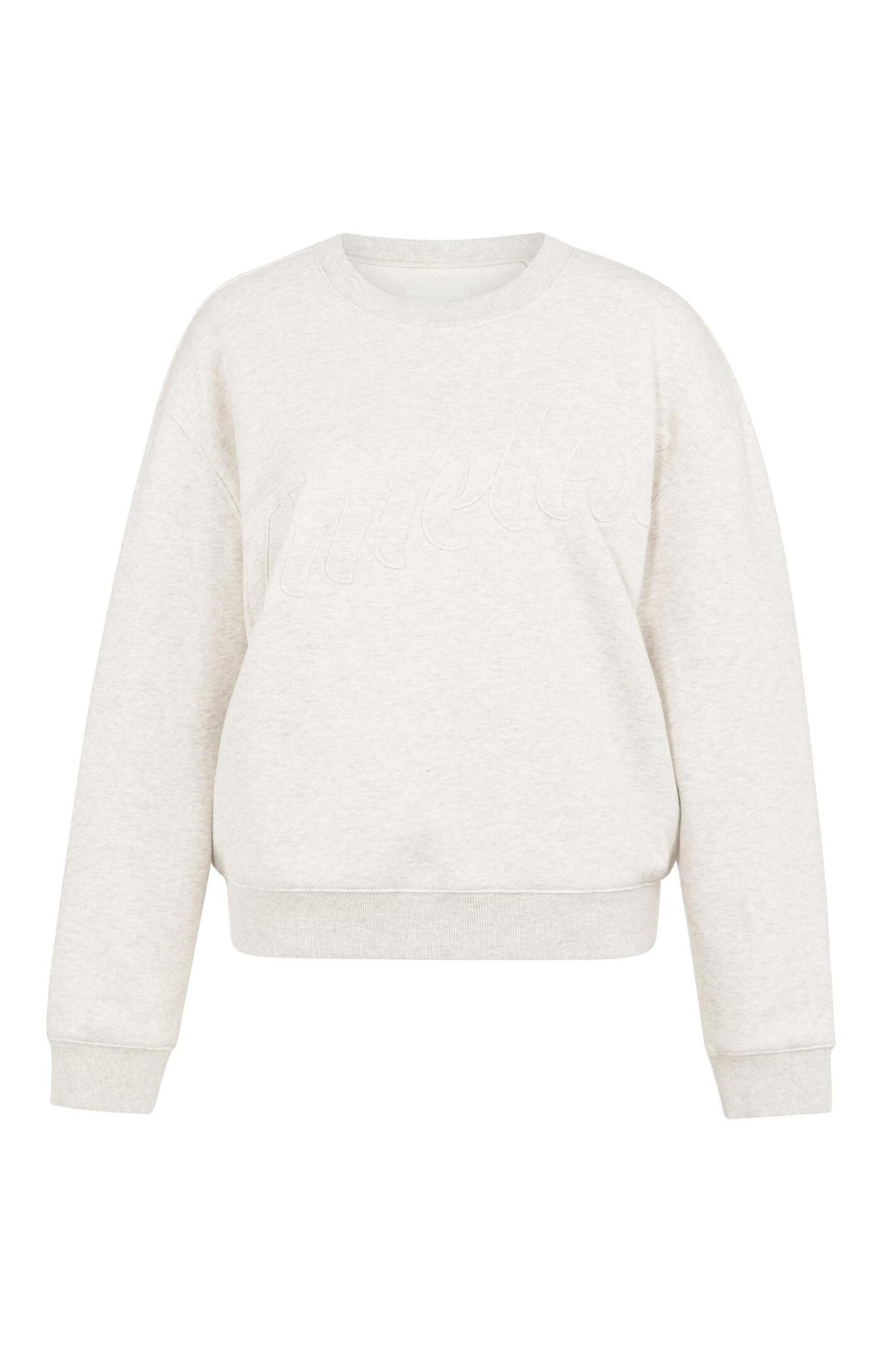 Pull en maille avec broderie et col rond