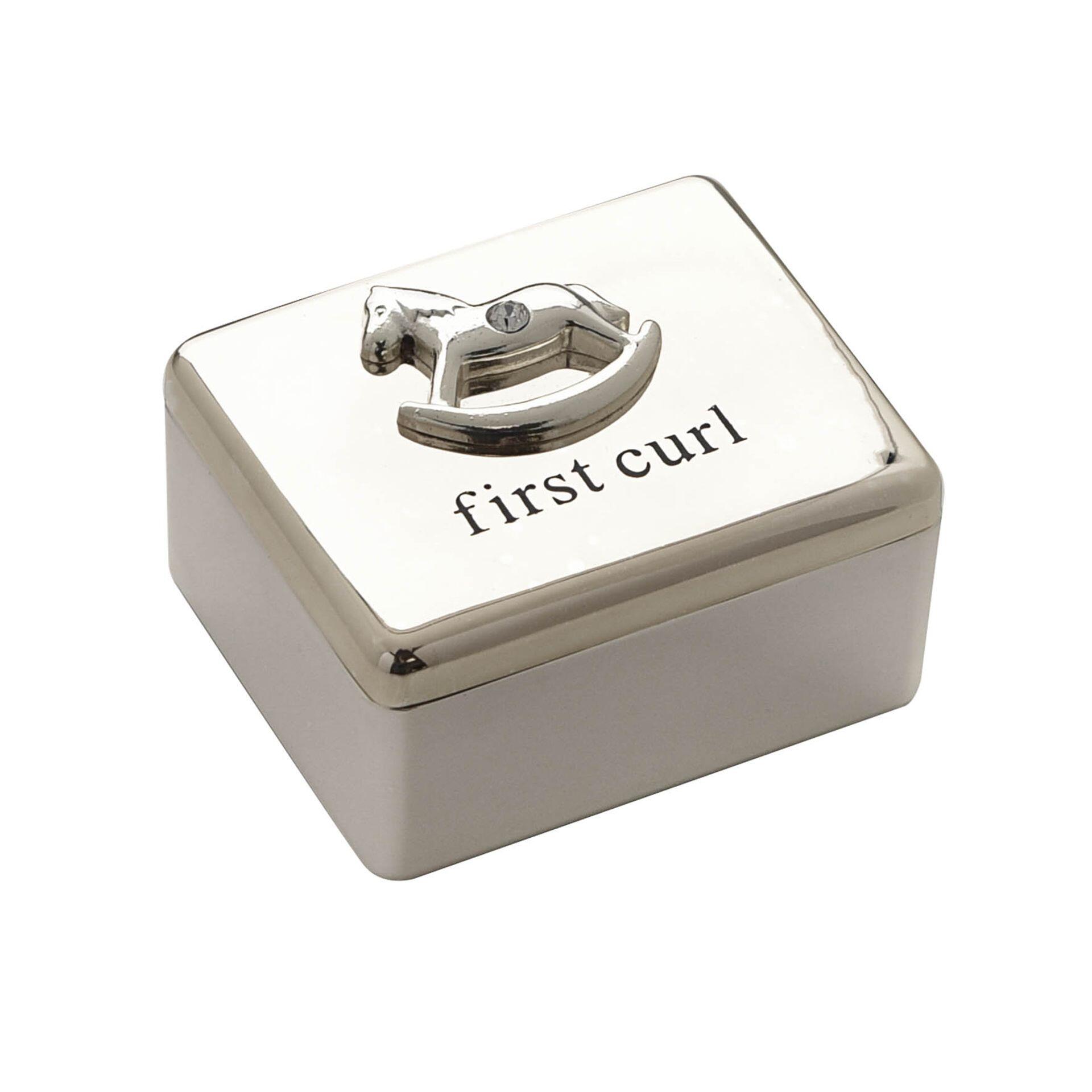 First Curl Box - Silver-plated, Engravable
