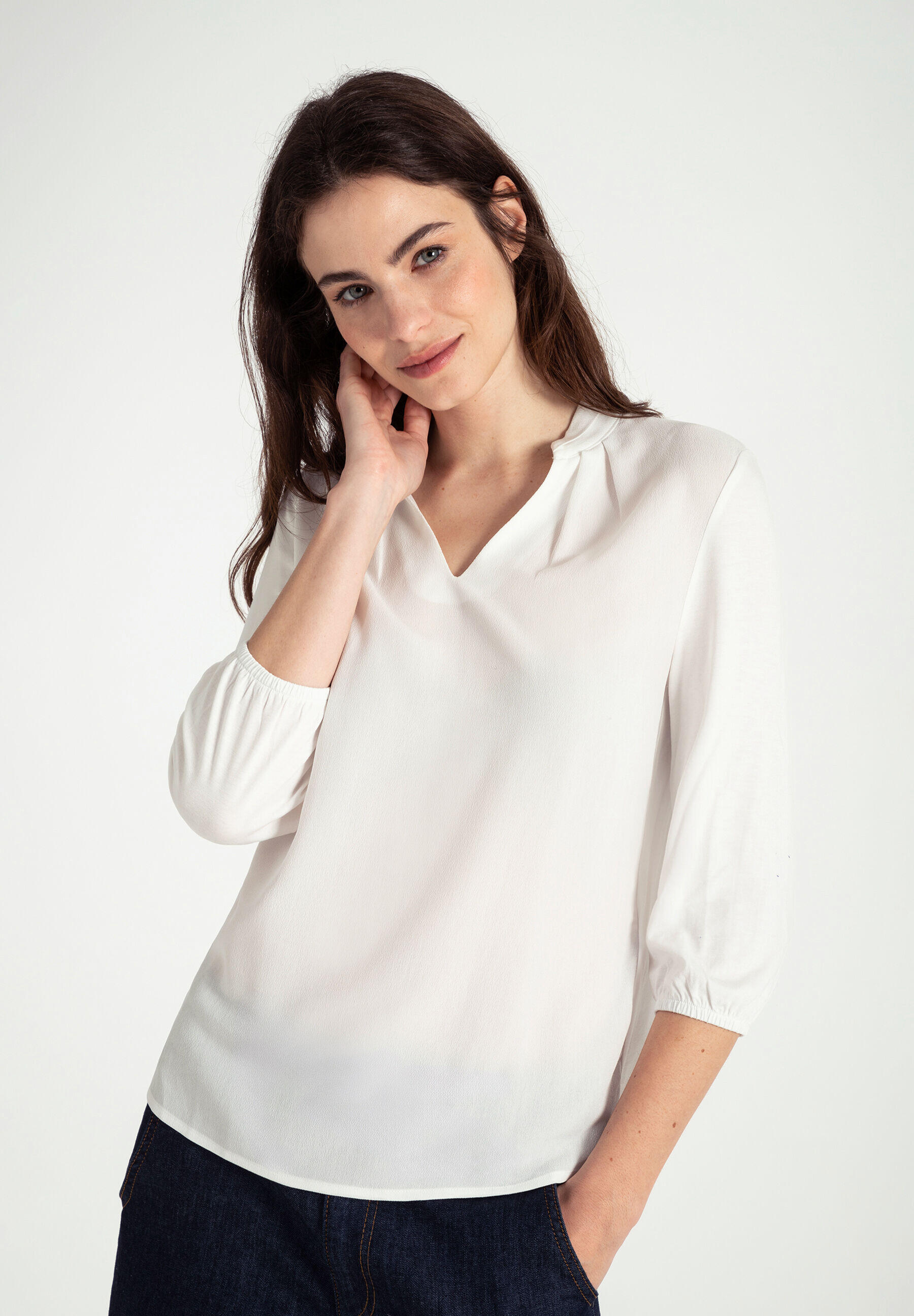 Blouse Shirt, 3/4 Sleeve