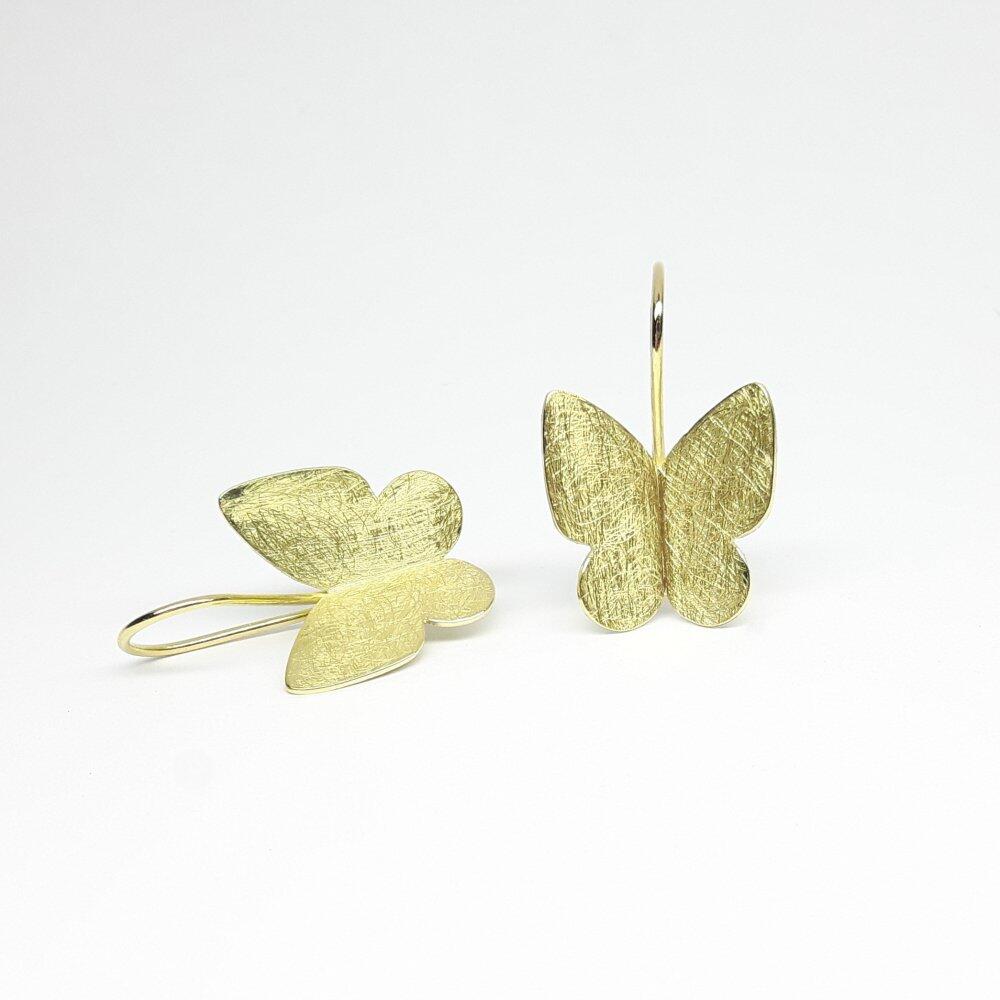 "butterfly", Ohrhänger aus 18kt Gelbgold. Unikat.