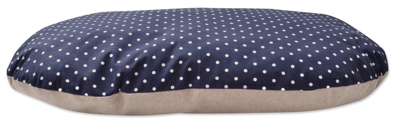 Aumüller Coussin pour chien Dots 100 x 65 x 12 cm bleu foncé beige