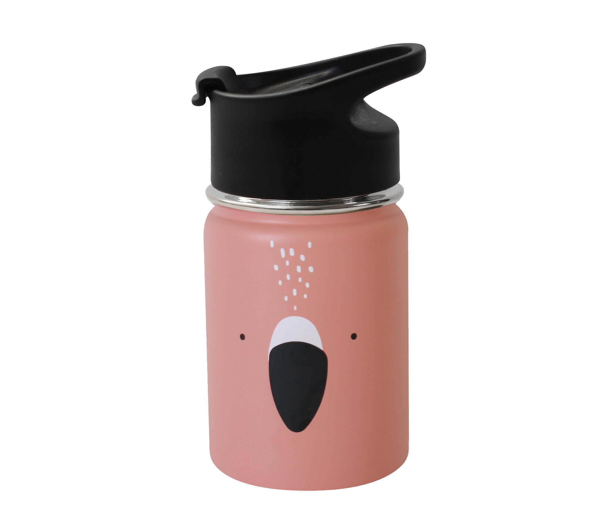 Stainless steel flamingo water bottle - water bottle for kids
