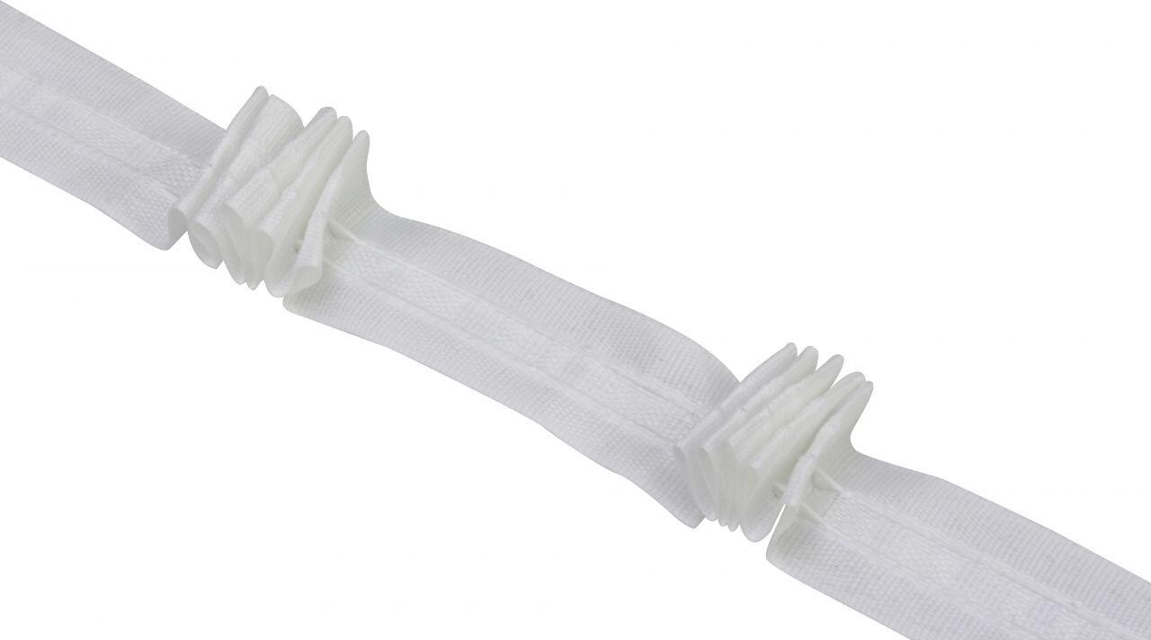 Gardinia white pleating tape, 10 m