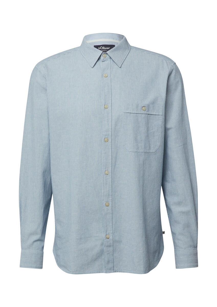 Regular Fit: Langarmhemd mit Kentkragen