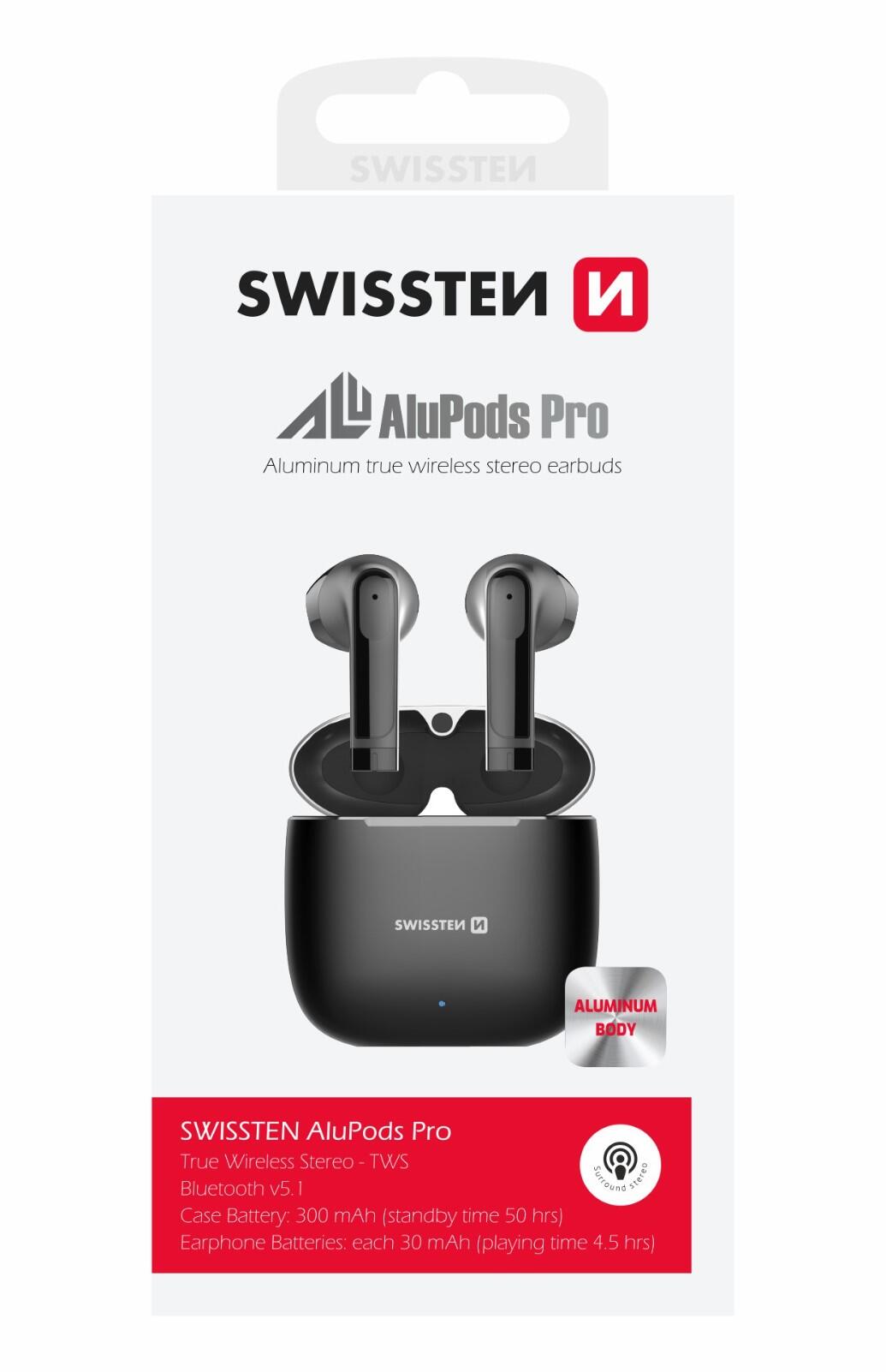 BLUETOOTH TWS EARPHONES SWISSTEN ALUPODS PRO
