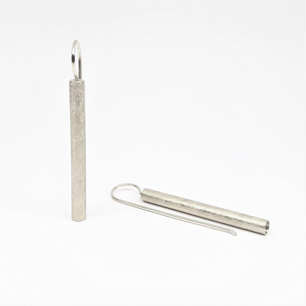 Boucles d'oreilles en argent 925/-.