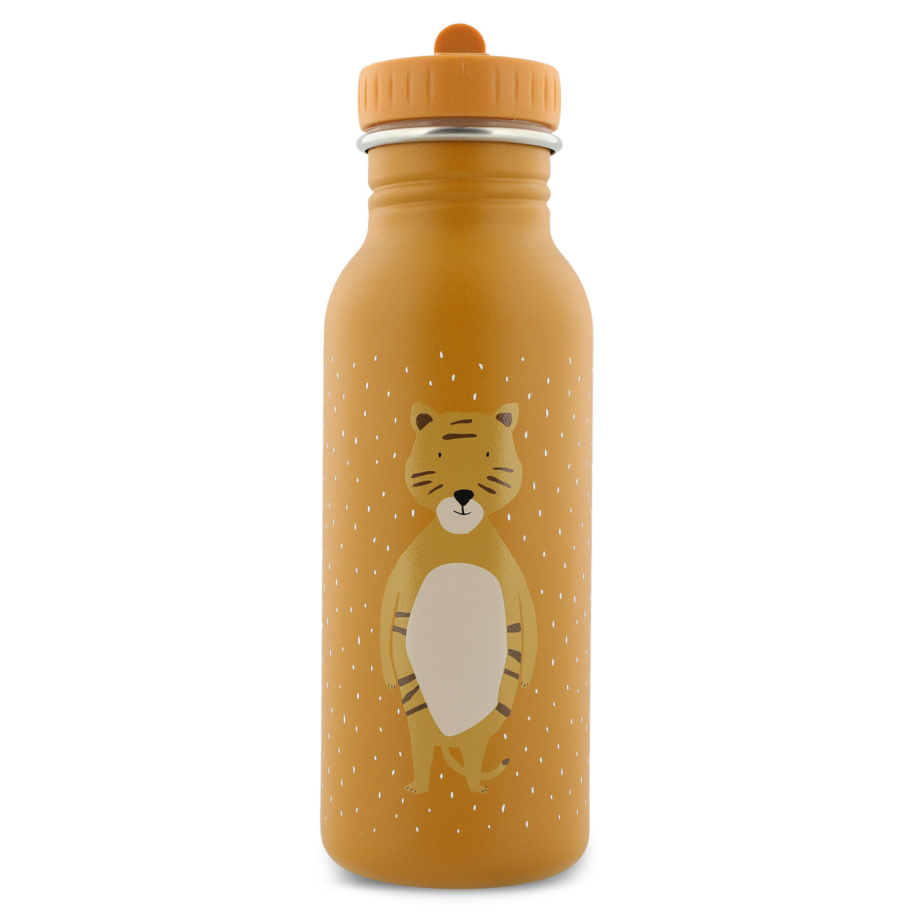 Stainless steel water bottle for children - Tiger brown 500ml