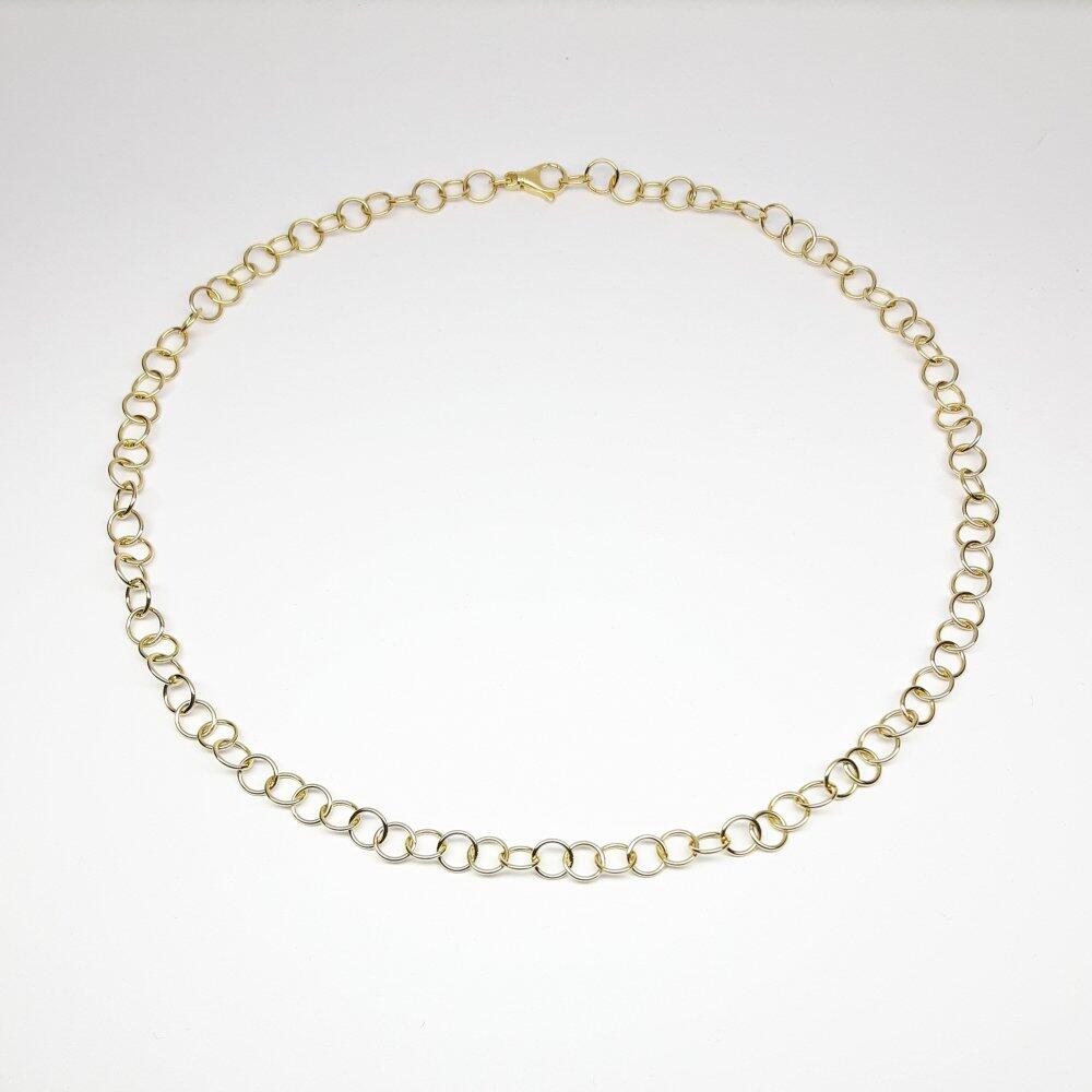 'cercles', collier fait main en or jaune 18kt. Pièce unique.