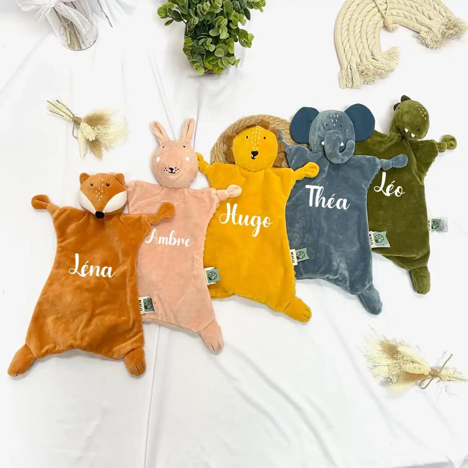 Personalized security blanket with baby's name