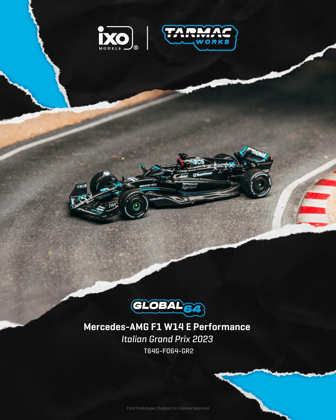 [Vorbestellbar] Tarmac Works - #T64G-F064-GR2 - Mercedes-AMG F1 W14 E Performance - Italian Grand Prix 2023 - Global64 - 1/64