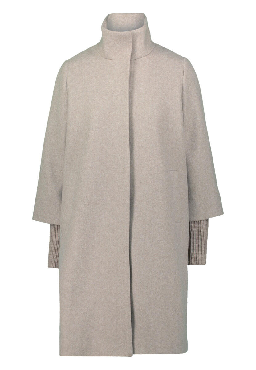 Manteau à l'aspect laine avec col montant