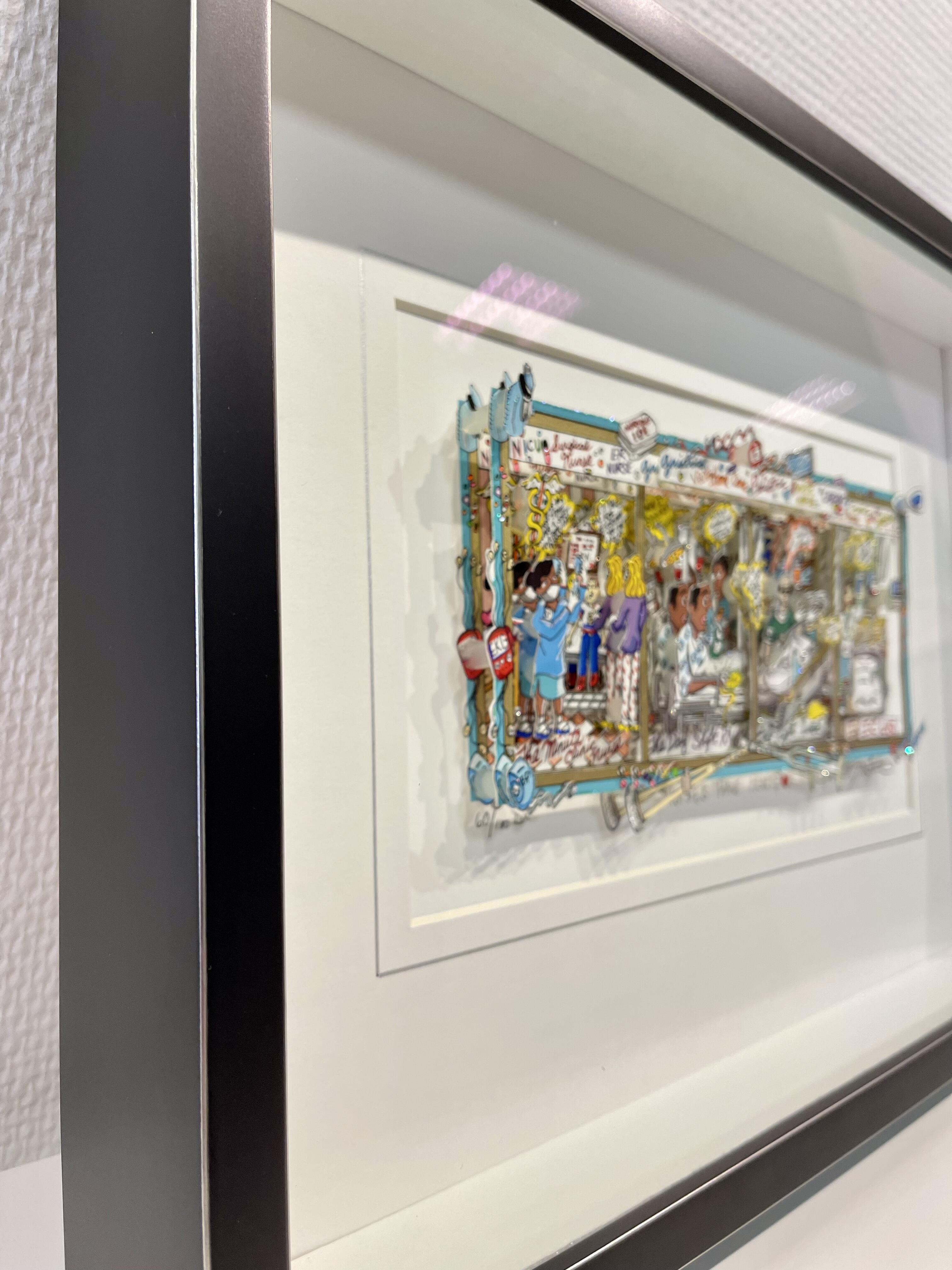 Charles Fazzino “NURSES HAVE HEART” Charles Fazzino Nurses Have Heart 3D SERIGRAPH HAND SIGNED