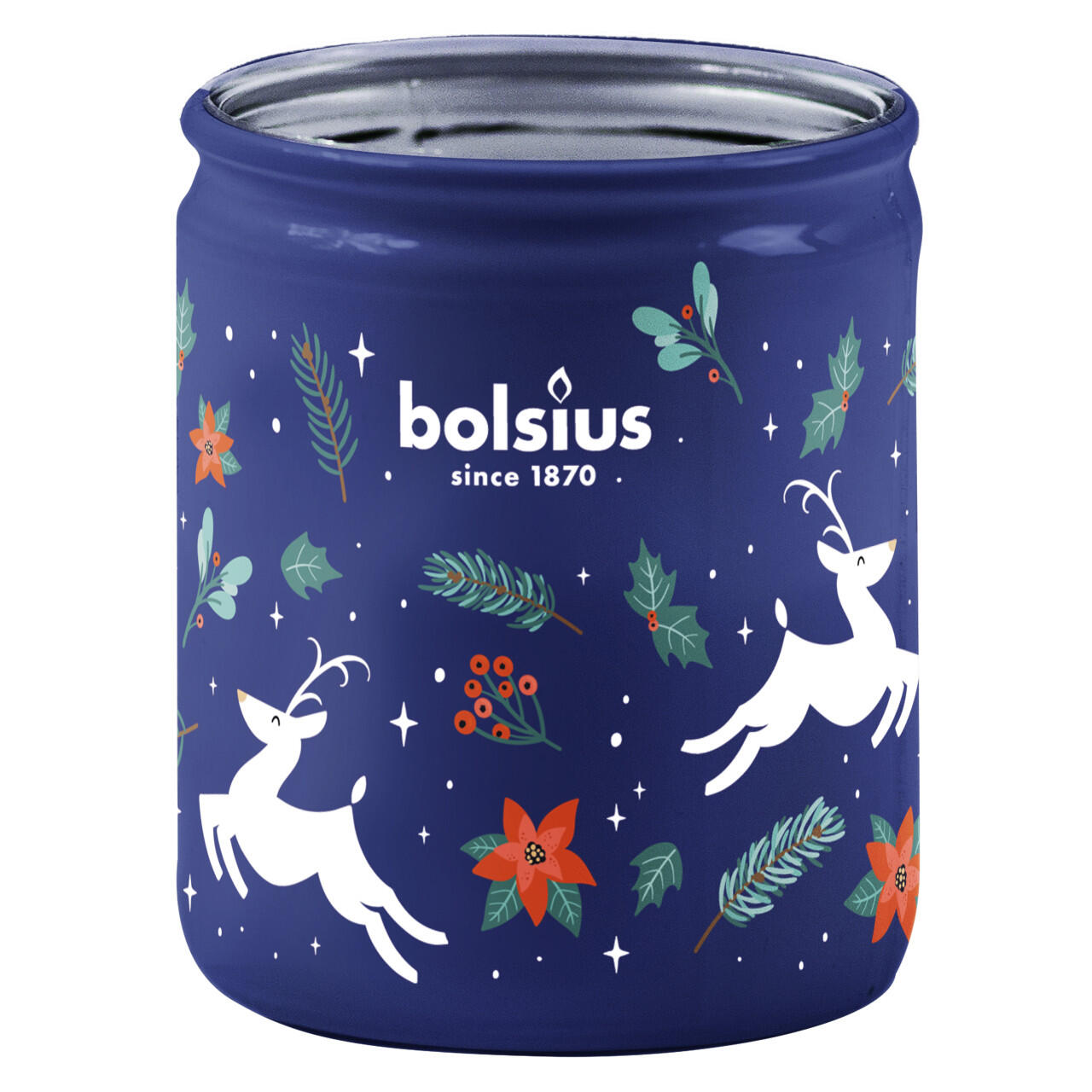 Bolsius scented candle in a glass jar true glow Ø 6.8 x 8 cm vanilla
