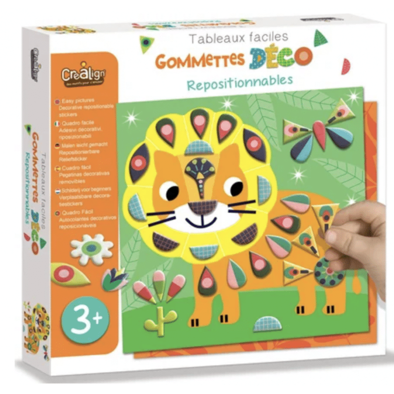 Coffret tableaux faciles : Gommettes Déco repositionnables - Savanne